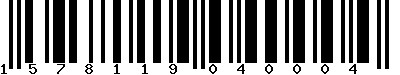 EAN-13 : 1578119040004 EAN-13 : 1578119040004