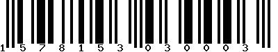 EAN-13 : 1578153030003 EAN-13 : 1578153030003