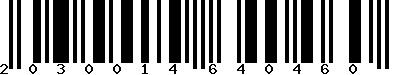 EAN-13 : 2030014640460 EAN-13 : 2030014640460