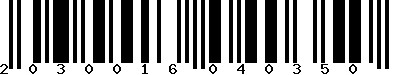EAN-13 : 2030016040350 EAN-13 : 2030016040350