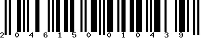 EAN-13 : 2046150010439 EAN-13 : 2046150010439