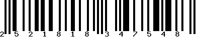 EAN-13 : 2521818347548 EAN-13 : 2521818347548