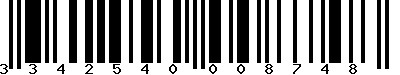 EAN-13 : 3342540008748 EAN-13 : 3342540008748