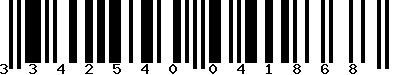 EAN-13 : 3342540041868 EAN-13 : 3342540041868