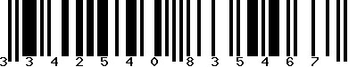 EAN-13 : 3342540835467 EAN-13 : 3342540835467