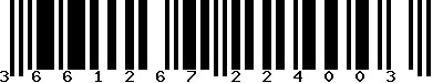 EAN-13 : 3661267224003 EAN-13 : 3661267224003
