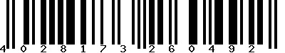 EAN-13 : 4028173260492 EAN-13 : 4028173260492