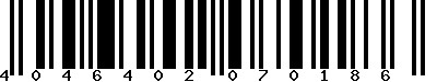 EAN-13 : 4046402070186