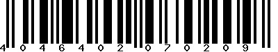 EAN-13 : 4046402070209