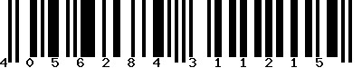 EAN-13 : 4056284311215 EAN-13 : 4056284311215