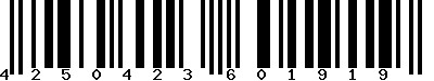 EAN-13 : 4250423601919