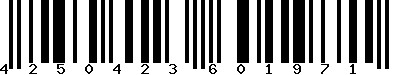 EAN-13 : 4250423601971