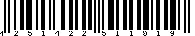 EAN-13 : 4251422511919