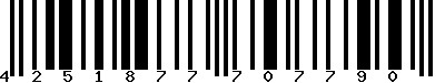 EAN-13 : 4251877707790 EAN-13 : 4251877707790