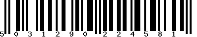 EAN-13 : 5031290224581 EAN-13 : 5031290224581