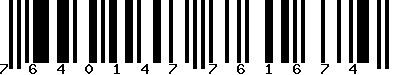 EAN-13 : 7640147761674