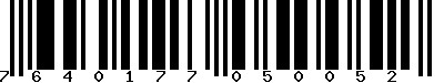 EAN-13 : 7640177050052