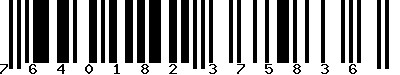 EAN-13 : 7640182375836