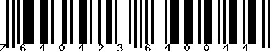 EAN-13 : 7640423640044