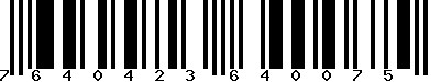EAN-13 : 7640423640075