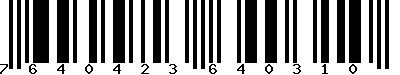 EAN-13 : 7640423640310