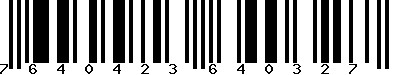 EAN-13 : 7640423640327