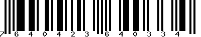 EAN-13 : 7640423640334
