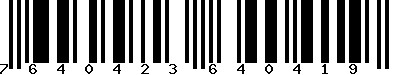 EAN-13 : 7640423640419
