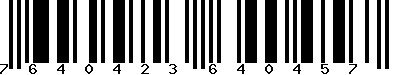 EAN-13 : 7640423640457