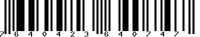 EAN-13 : 7640423640747