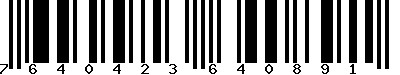 EAN-13 : 7640423640891