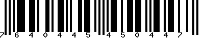 EAN-13 : 7640445450447