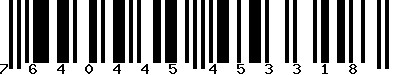 EAN-13 : 7640445453318 EAN-13 : 7640445453318