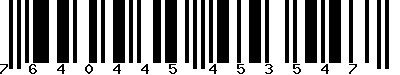 EAN-13 : 7640445453547