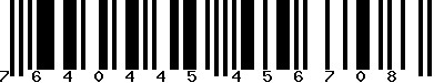 EAN-13 : 7640445456708