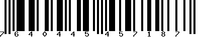 EAN-13 : 7640445457187