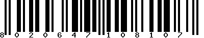EAN-13 : 8020647108107 EAN-13 : 8020647108107