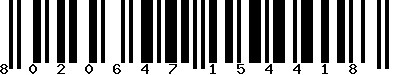 EAN-13 : 8020647154418