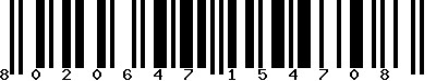 EAN-13 : 8020647154708