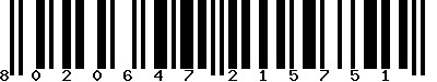 EAN-13 : 8020647215751 EAN-13 : 8020647215751