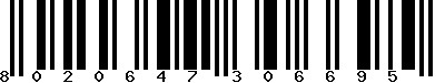 EAN-13 : 8020647306695 EAN-13 : 8020647306695