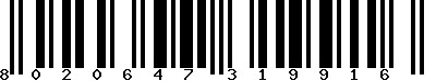 EAN-13 : 8020647319916 EAN-13 : 8020647319916