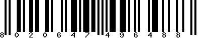 EAN-13 : 8020647496488