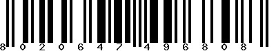 EAN-13 : 8020647496808 EAN-13 : 8020647496808