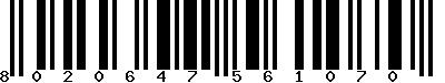EAN-13 : 8020647561070 EAN-13 : 8020647561070