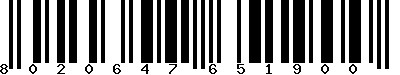 EAN-13 : 8020647651900 EAN-13 : 8020647651900