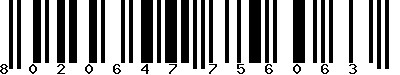 EAN-13 : 8020647756063