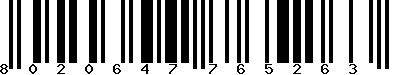 EAN-13 : 8020647765263