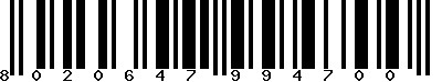 EAN-13 : 8020647994700