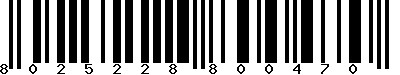 EAN-13 : 8025228800470
